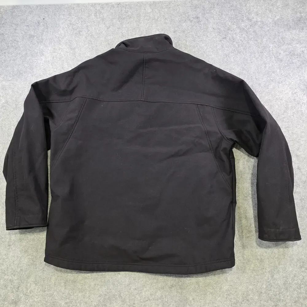 Carhartt Jacket Mens Large‎ Black Softshell Traditional Windbreaker Zip J176 BLK